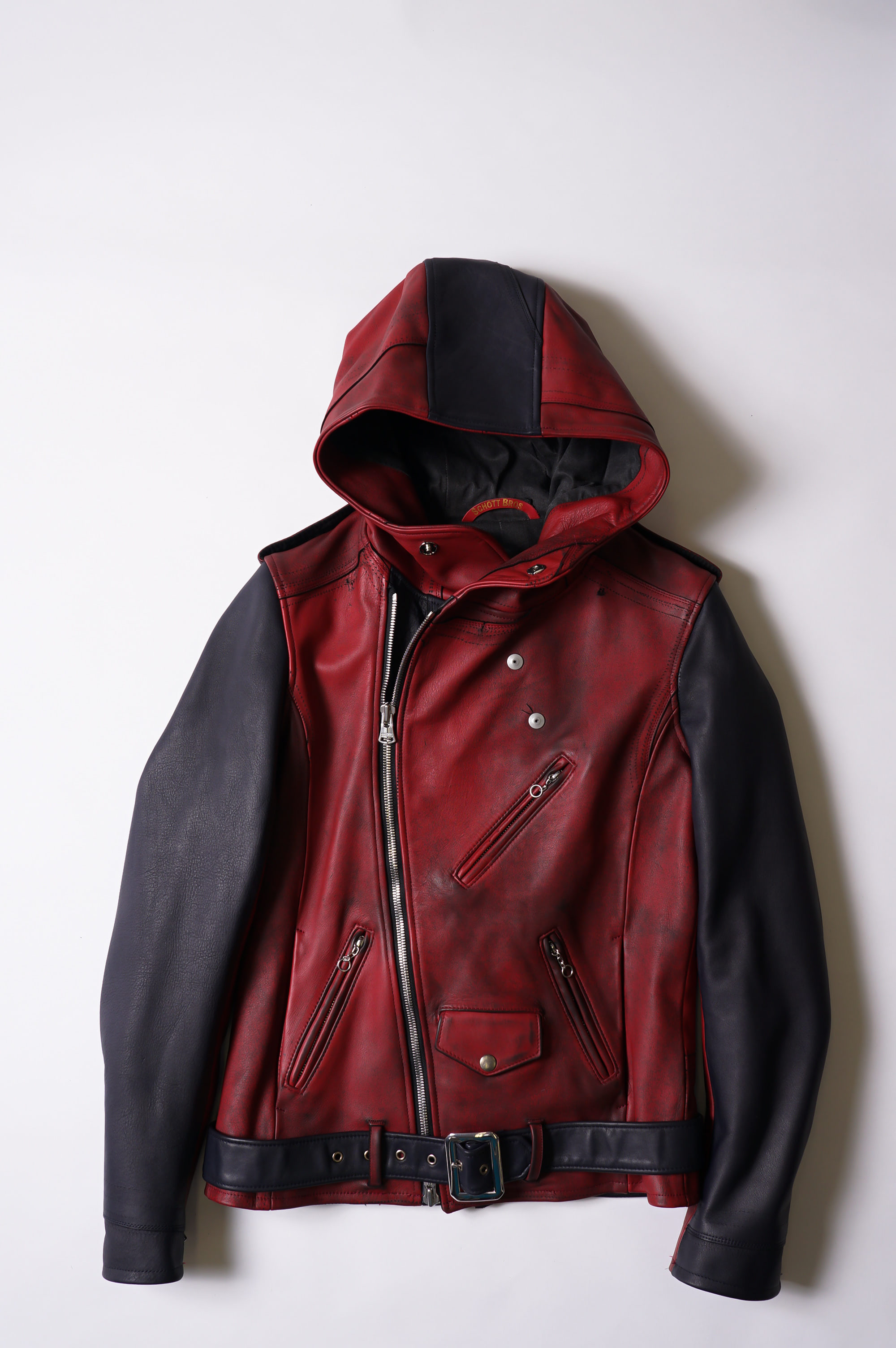 希少・美品　ショット　100周年 レーサー　ライダース　星条旗　スター　赤 Yahoo!オークション - 3J2338/Schott 613SJH スペシャルホース