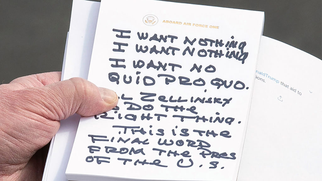 トランプ大統領のメモに書かれた「私は何も望んでいない」の真意